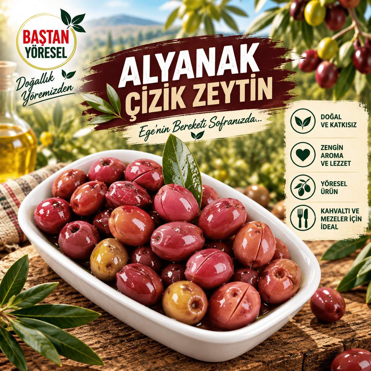 Alyanak Çizik Sofralık Zeytin 2000gr