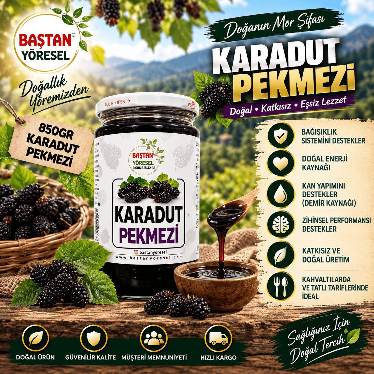 Karadut Pekmezi 850gr