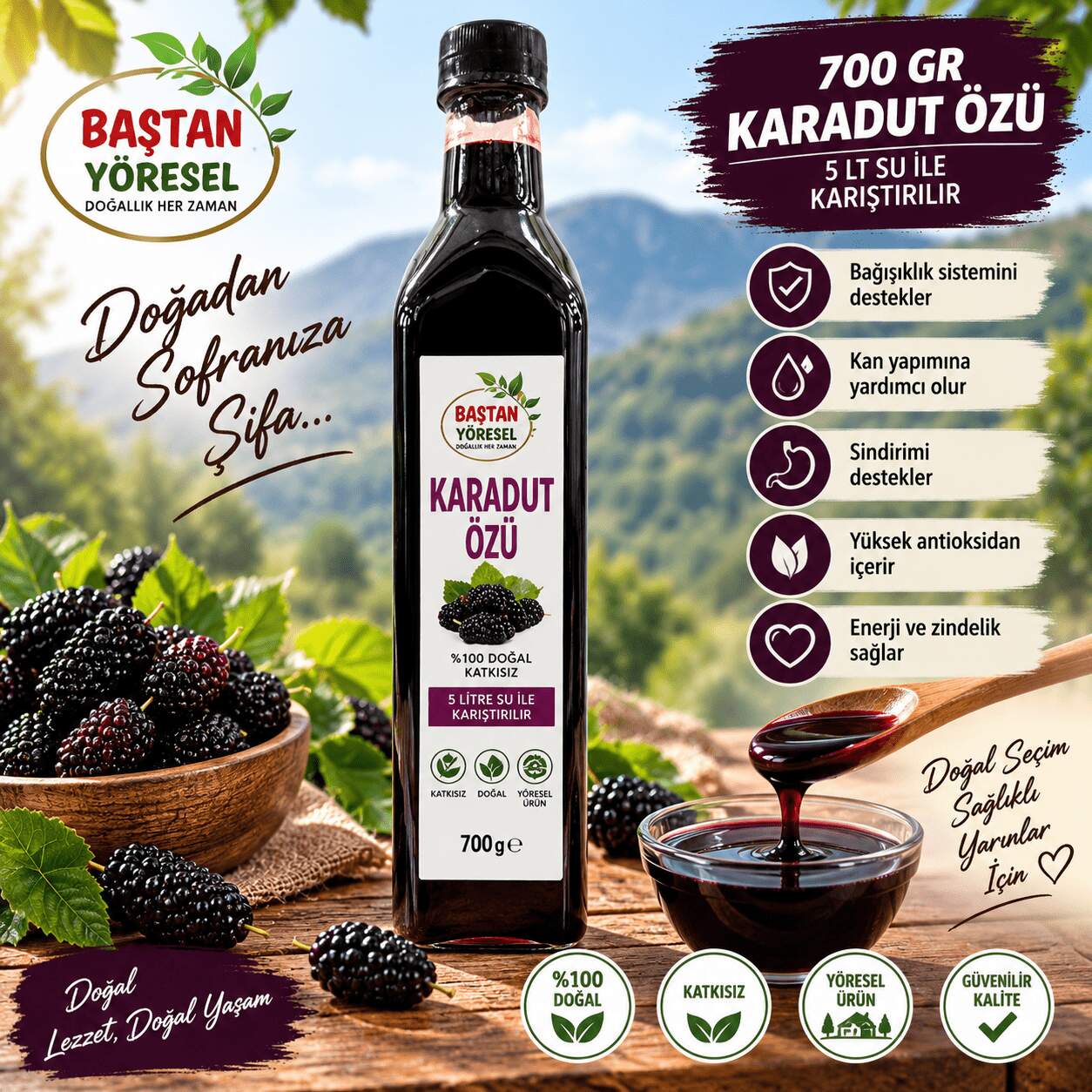 Karadut Özü 800gr
