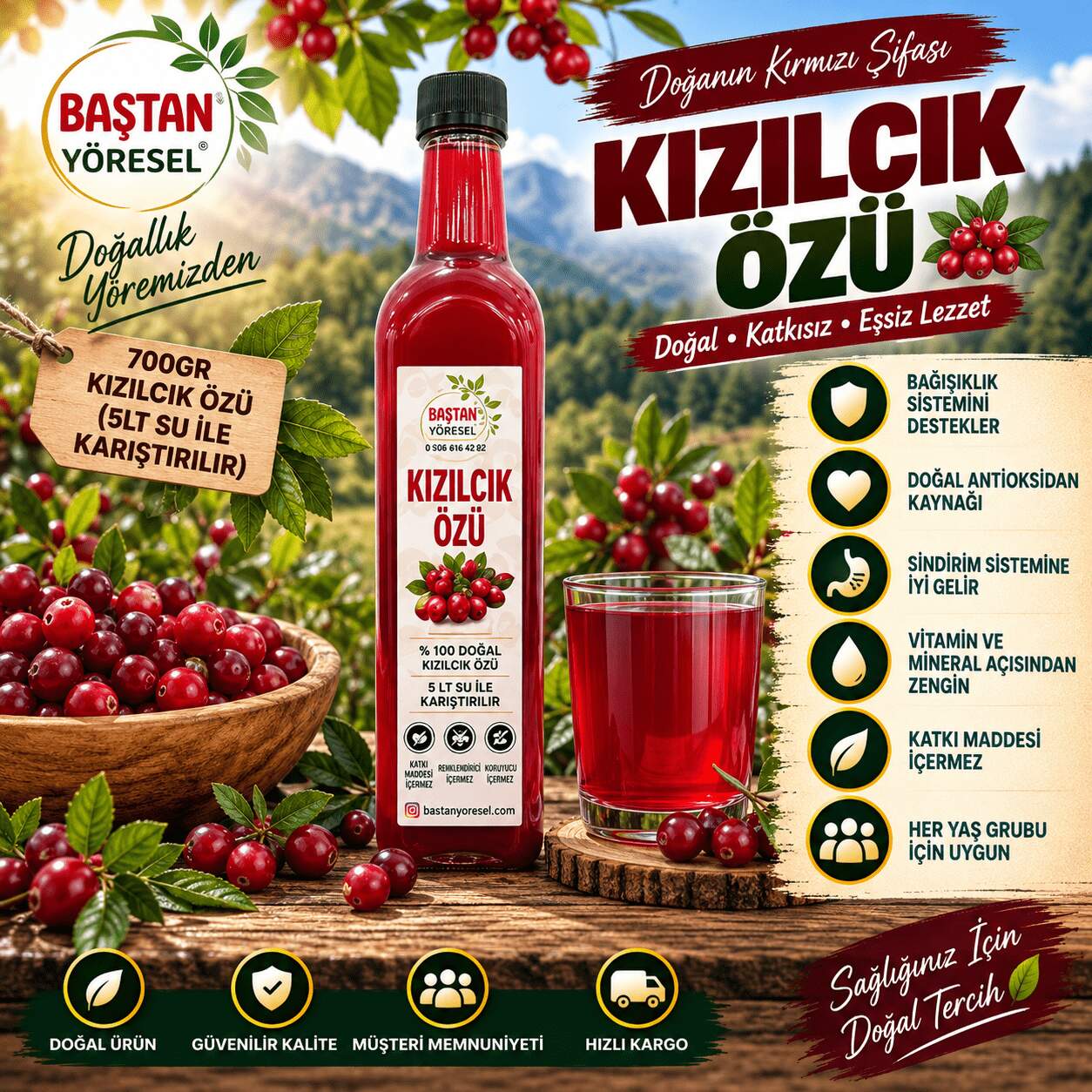 Kızılcık Özü 800gr