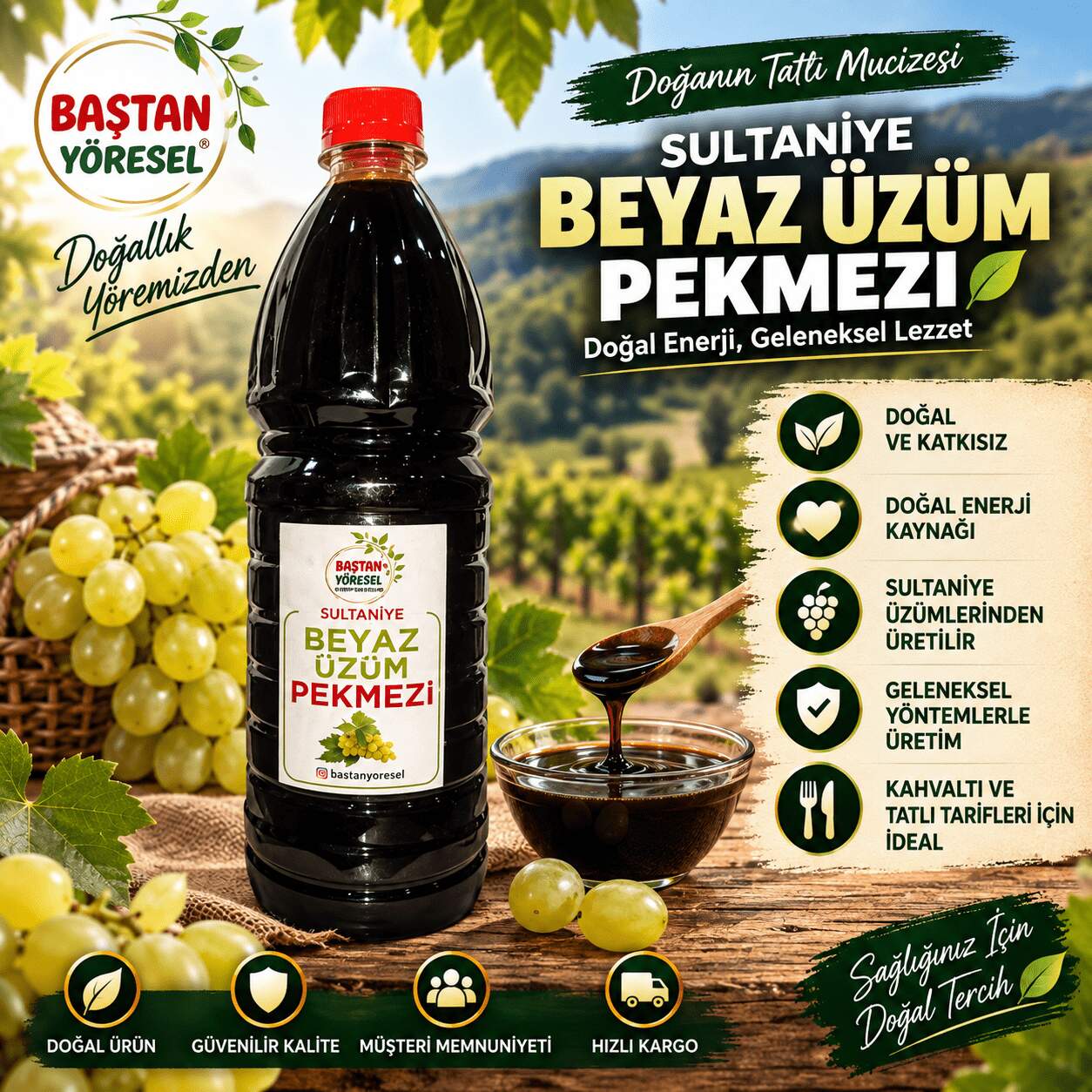 Salihli Beyaz Üzüm Pekmezi 1300gr