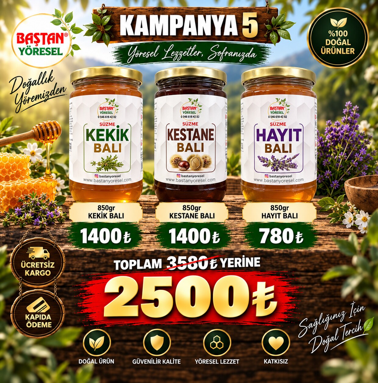 Kampanya 5 - Kekik, Kestane ve Hayıt Balı Paketi