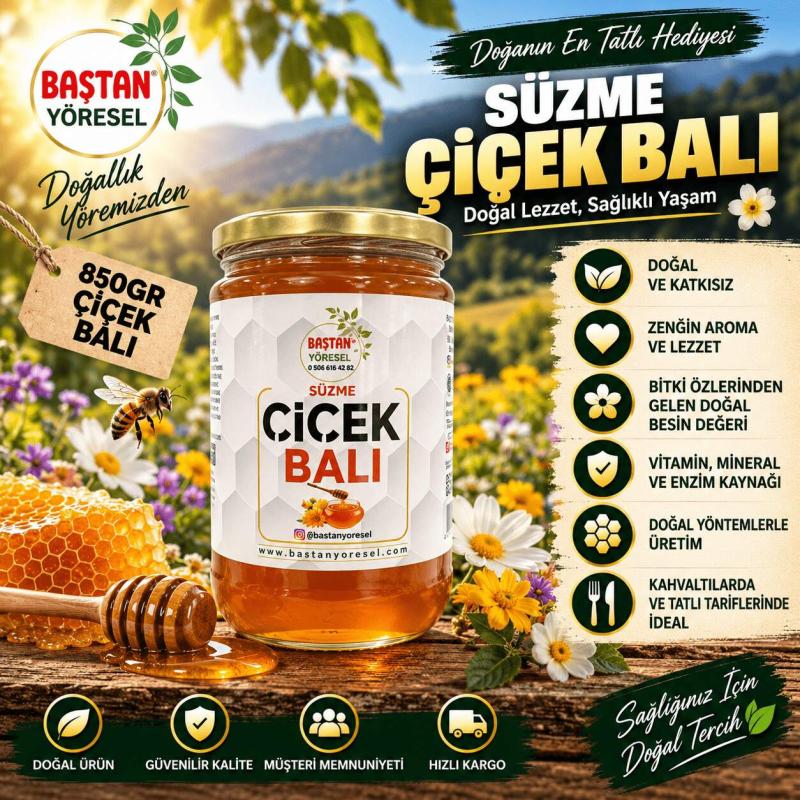 Bozdağ Süzme Çiçek Balı 850gr
