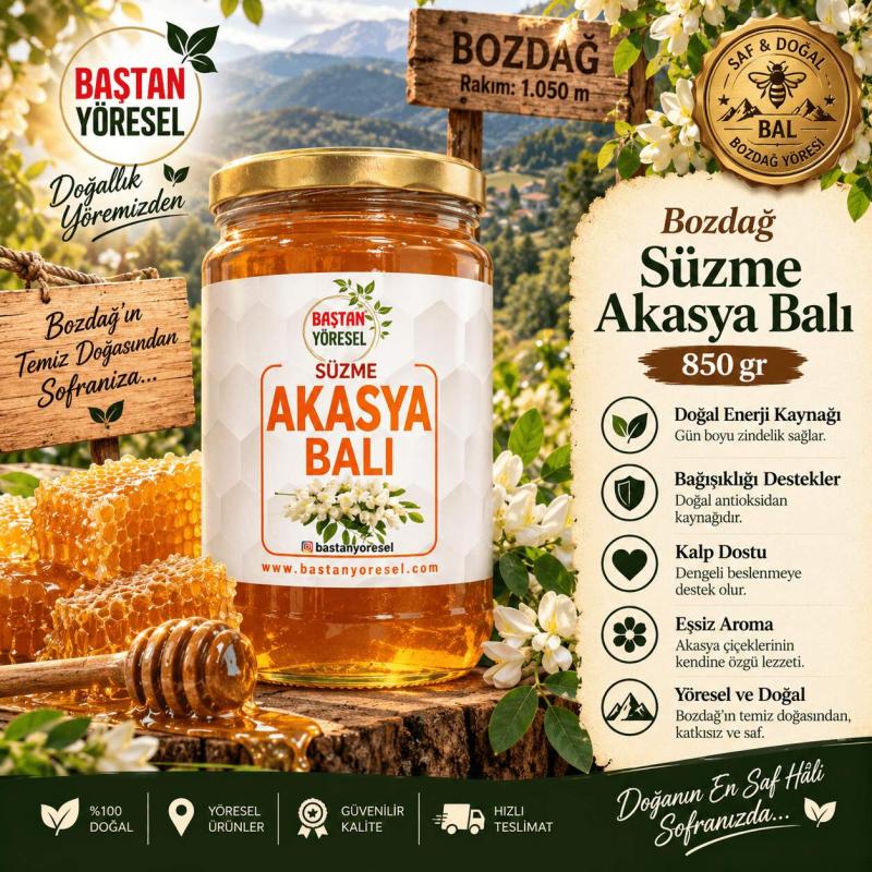 Bozdağ Süzme Akasya Balı 850gr