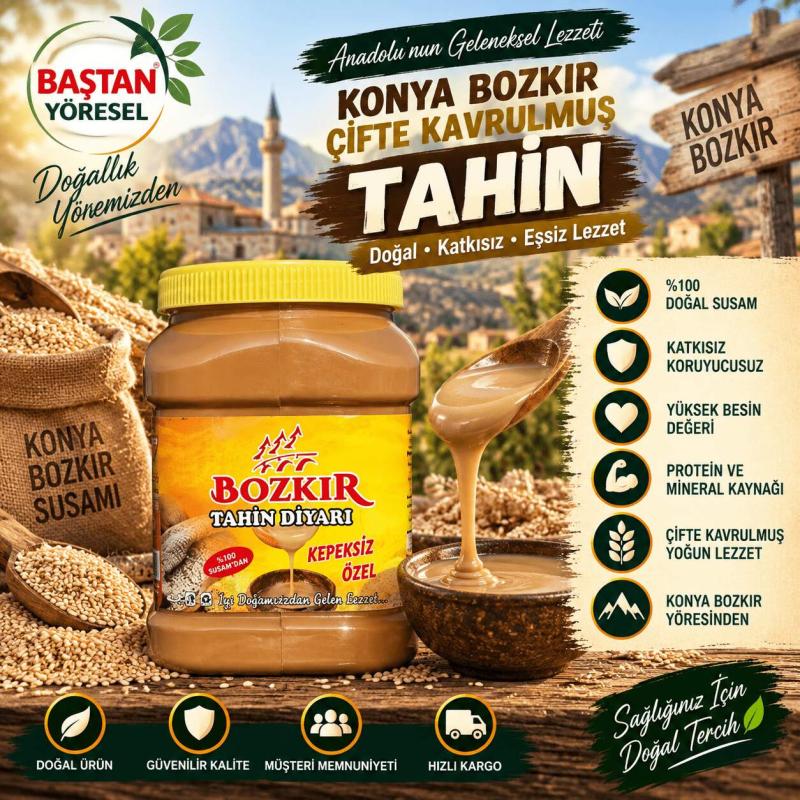 Konya Bozkır Çifte Kavrulmuş Tahin 1000gr