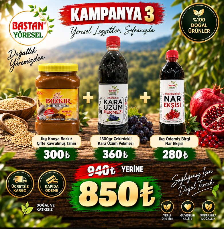 Kampanya 3 - Tahin, Karaüzüm Pekmezi ve Nar Ekşisi Paketi