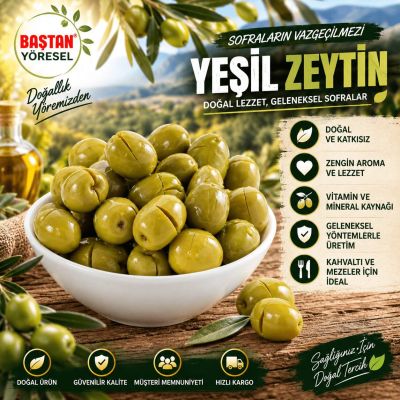 Yeşil Köy Kırması Sofralık Zeytin 2000gr