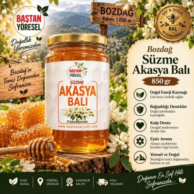 Bozdağ Süzme Akasya Balı 850gr