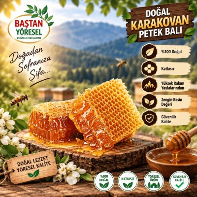 Bozdağ Sabit Duran Kara Kovan Petek 1000gr