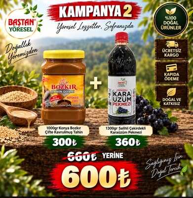 Kampanya 2 - Tahin ve Karaüzüm Pekmezi Paketi