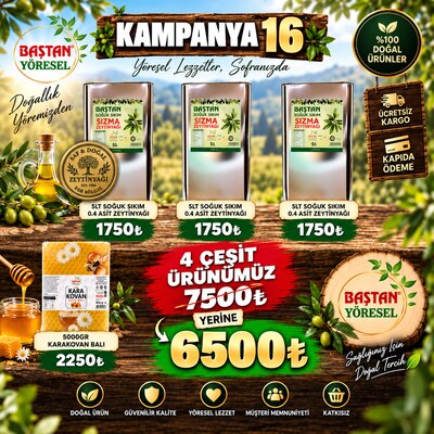 Kampanya 16 - 15lt Zeytinyağı ve 5kg Karakovan Balı Paketi